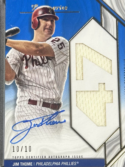 2022 Topps Luminaries HR Kings Jim Thome Auto Patch 10/10 HOF Sealed Phillies