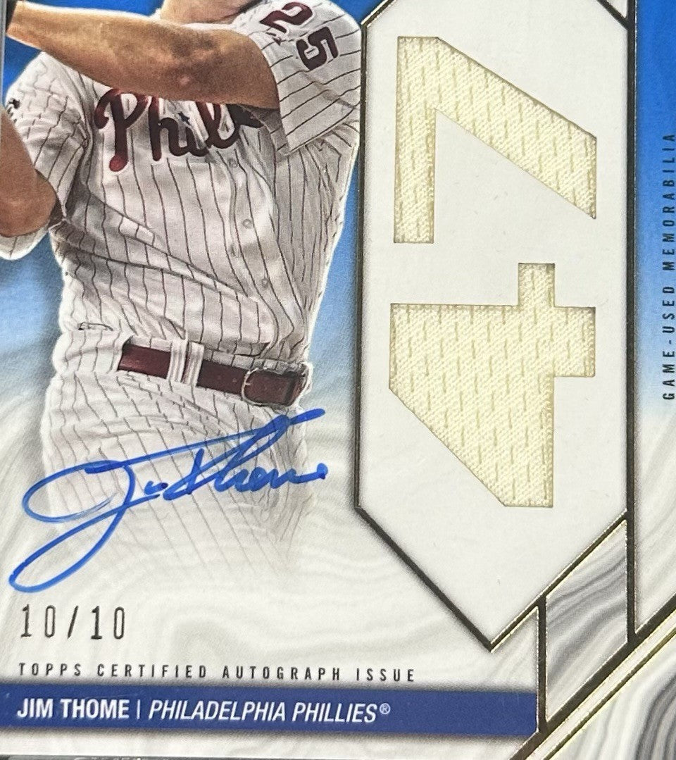 2022 Topps Luminaries HR Kings Jim Thome Auto Patch 10/10 HOF Sealed Phillies