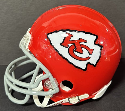 Len Dawson Signed Throwback KC Chiefs Mini Helmet HOF 87 Autograph Steiner COA