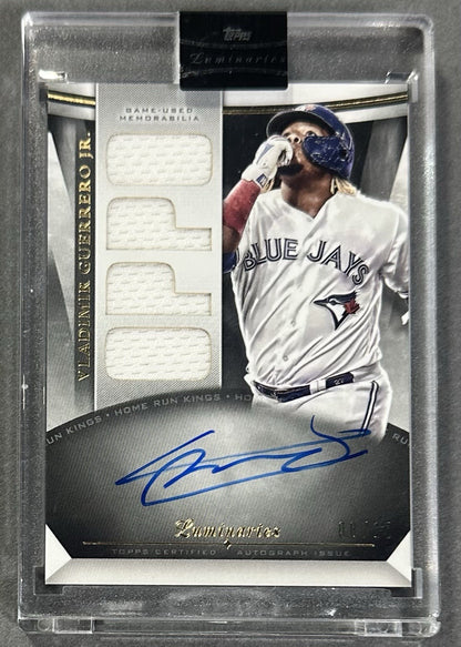 2021 Topps Luminaries Hr Kings Vladimir Guerrero Jr Blue Auto Patch /15 Toronto