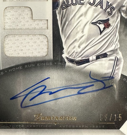 2021 Topps Luminaries Hr Kings Vladimir Guerrero Jr Blue Auto Patch /15 Toronto