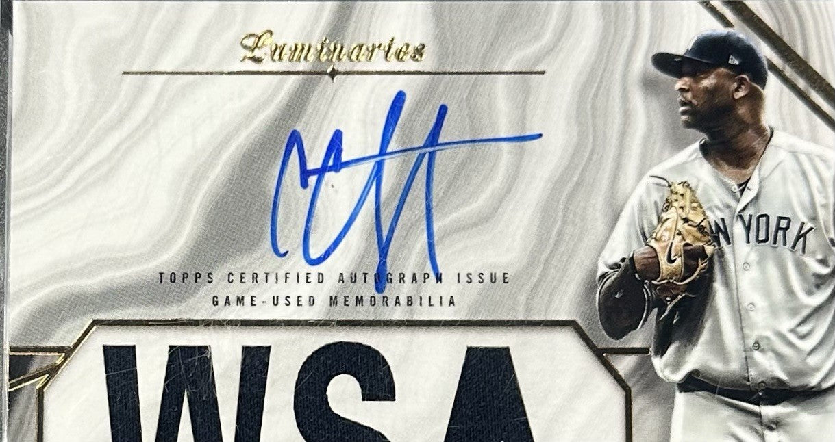 2022 Topps Luminaries Masters Mound CC Sabathia Yankees Mint Auto Relic /15 HOF