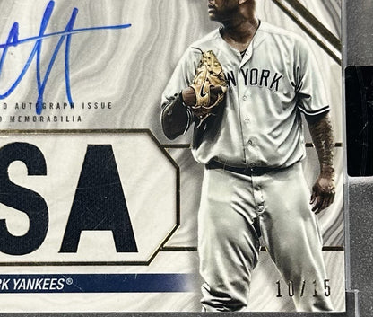 2022 Topps Luminaries Masters Mound CC Sabathia Yankees Mint Auto Relic /15 HOF