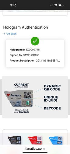 David Ortiz Red Sox Signed 2013 World Series Baseball Steiner Mlb Fanatics Auto