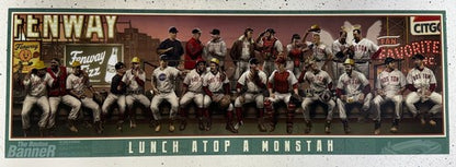 Boston Red Sox Fenway Lunch Monstah 12x36 Lithograph Photo David Ortiz Yaz Fisk