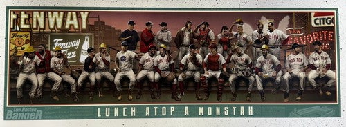 Boston Red Sox Fenway Lunch Monstah 12x36 Lithograph Photo David Ortiz Yaz Fisk