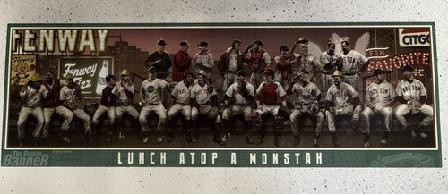 Boston Red Sox Fenway Lunch Monstah 12x36 Lithograph Photo David Ortiz Yaz Fisk