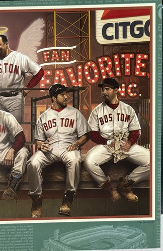 Boston Red Sox Fenway Lunch Monstah 12x36 Lithograph Photo David Ortiz Yaz Fisk