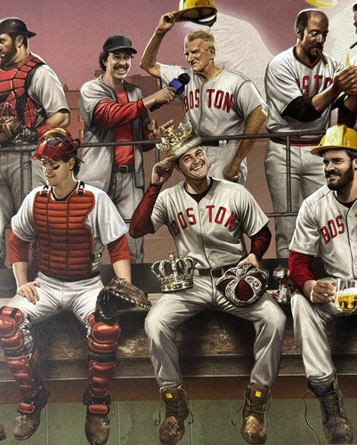 Boston Red Sox Fenway Lunch Monstah 12x36 Lithograph Photo David Ortiz Yaz Fisk