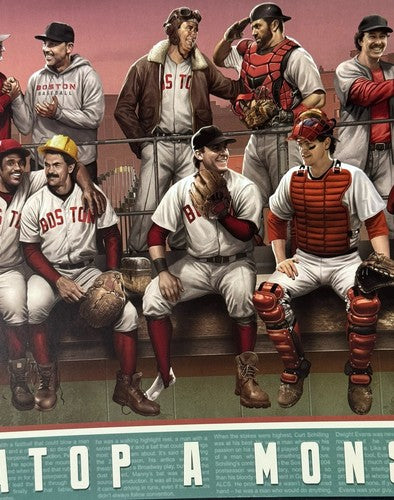 Boston Red Sox Fenway Lunch Monstah 12x36 Lithograph Photo David Ortiz Yaz Fisk