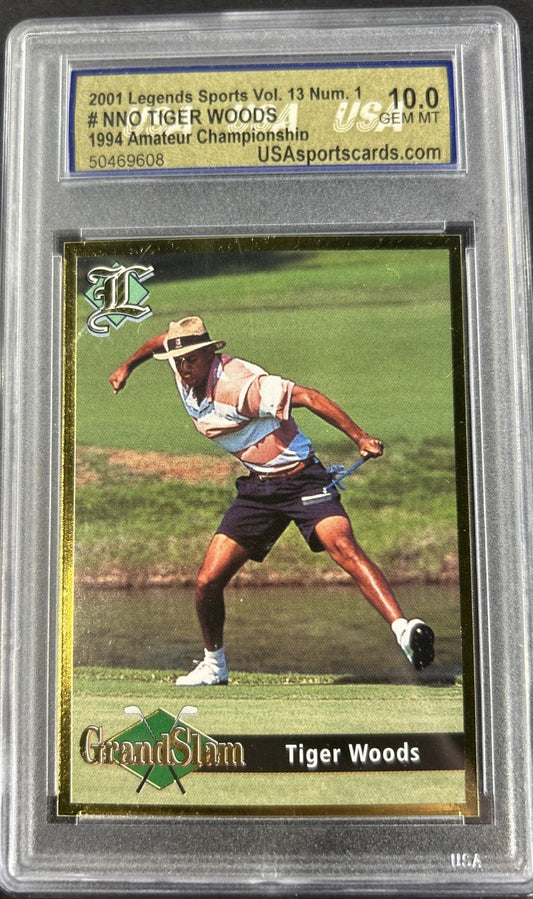 2001 Legends Sports 1994 Amateur Championship #Nno Tiger Woods USA 10 Gem Mint