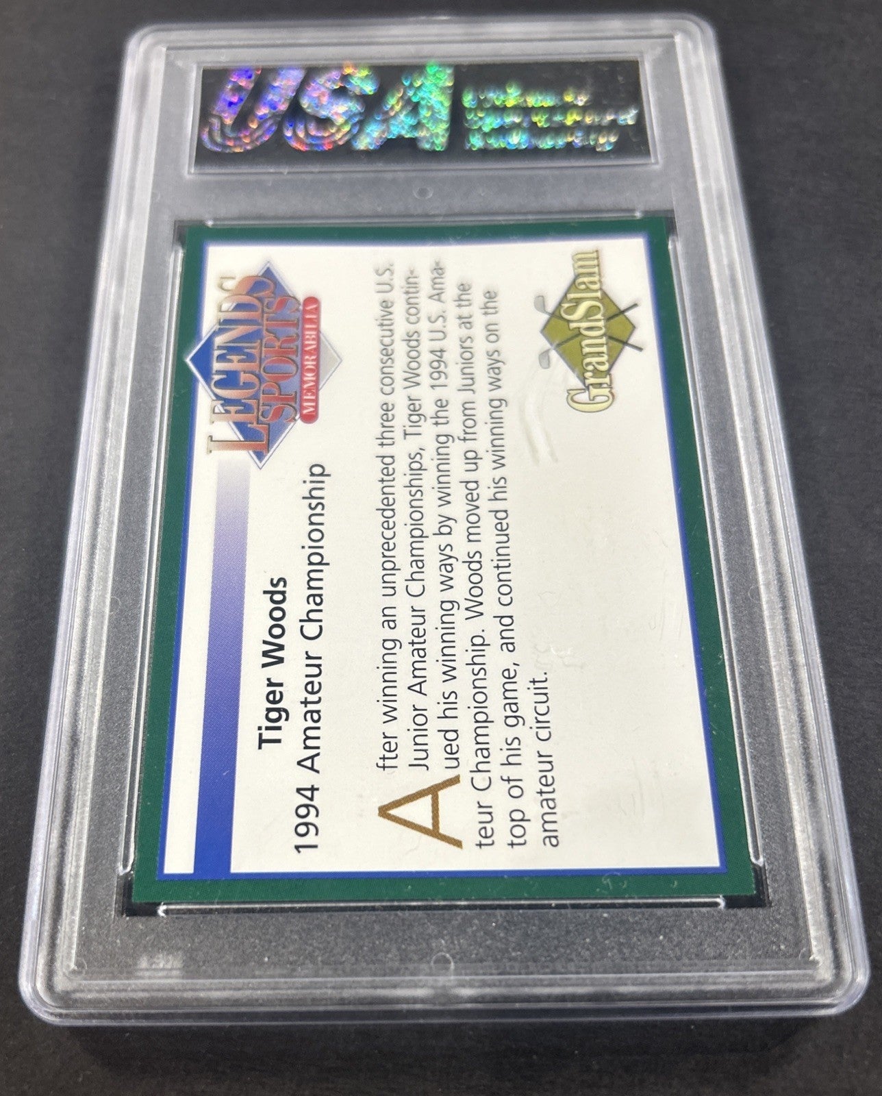 2001 Legends Sports 1994 Amateur Championship #Nno Tiger Woods USA 10 Gem Mint