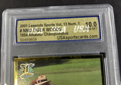 2001 Legends Sports 1994 Amateur Championship #Nno Tiger Woods USA 10 Gem Mint