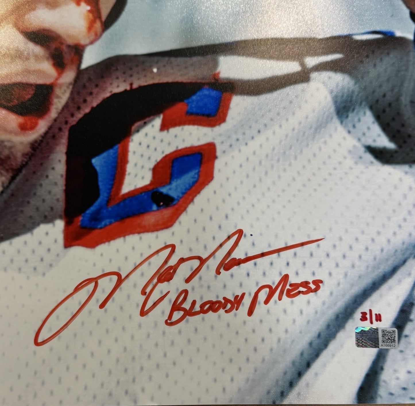 Mark Messier Signed Rangers 16x20 Framed Photo Bloody Mess Auto  Steiner Le/11