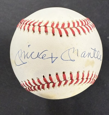 Mickey Mantle Signed Official AL Baseball NY Yankees Hof Auto Authentic CBM COA