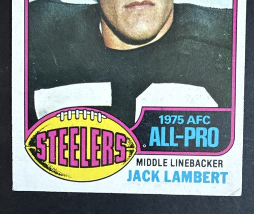 1976 Topps Set-Break #220 Jack Lambert RC Ex -nm Nice HOF Steelers Rookie Card