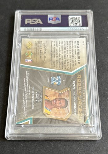 2005-06 SPx Upper Deck Chris Paul #153 Rookie Jersey Patch Psa 9 Mint Auto / 750