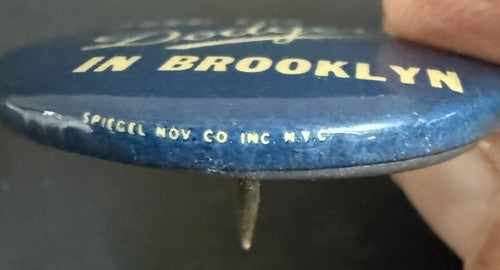 1957 Keep The Dodgers In Brooklyn Dodgers PIN Final Season Ebbets Field 1 3/4 “