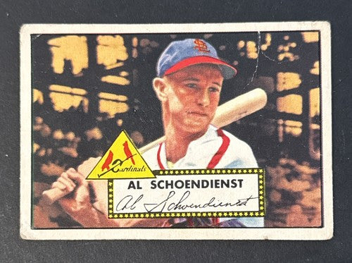 1952 Topps #91 Al Red Schoendienst HOF Centered Good - Vg