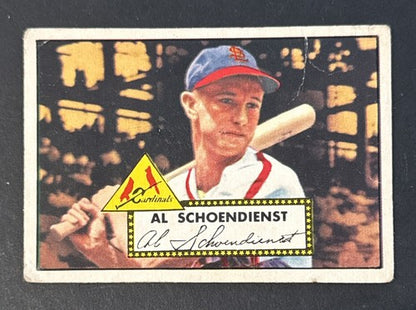1952 Topps #91 Al Red Schoendienst HOF Centered Good - Vg