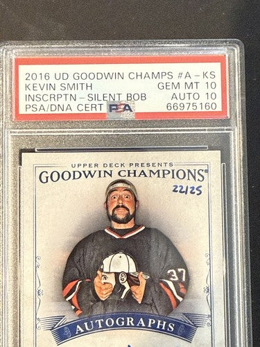 Kevin Smith 2016 Goodwin Champions Silent Bob Auto Psa 10 Gem Mint Pop 1 Le /25