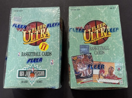 1992-93 Fleer Ultra Series 1 & 2 NBA Basketball Factory Sealed 2 Boxes Mint Box