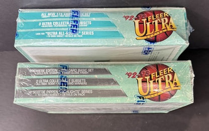 1992-93 Fleer Ultra Series 1 & 2 NBA Basketball Factory Sealed 2 Boxes Mint Box