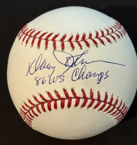 DAVEY JOHNSON Mets Signed MLB Baseball 1986 Ws Champs Auto Steiner & MLB W/ Case
