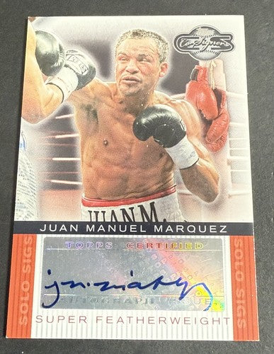 2008 Topps Co-Signers Juan Manuel Marquez Mint Auto Card Boxing SS-JM Solo Sigs