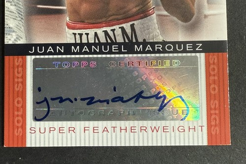 2008 Topps Co-Signers Juan Manuel Marquez Mint Auto Card Boxing SS-JM Solo Sigs