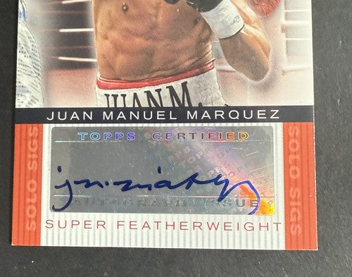 2008 Topps Co-Signers Juan Manuel Marquez Mint Auto Card Boxing SS-JM Solo Sigs