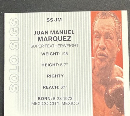 2008 Topps Co-Signers Juan Manuel Marquez Mint Auto Card Boxing SS-JM Solo Sigs