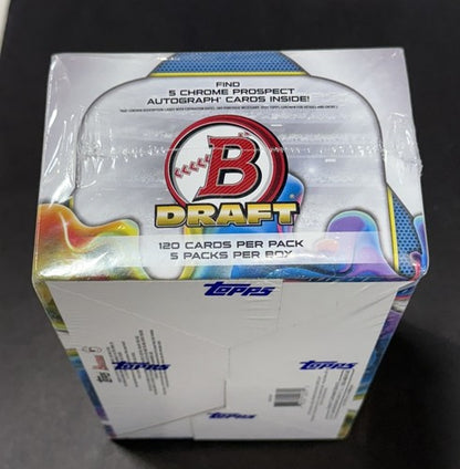 2023 Bowman Draft Chrome Baseball SUPER JUMBO HOBBY BOX 5 AUTO Factory SEALED