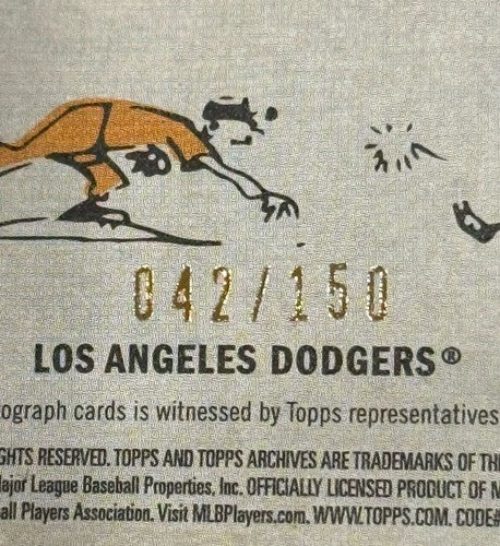 2020 Topps Archives Max Muncy Will Smith Dual Auto 42/150 Dodgers Game 7 Ws Hr