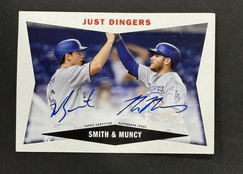 2020 Topps Archives Max Muncy Will Smith Dual Auto 42/150 Dodgers Game 7 Ws Hr