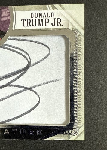 2022 Decision Vault Cut Signature DONALD TRUMP JR. Signed Mint Auto