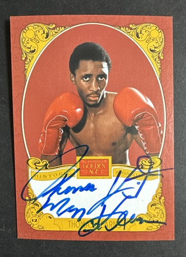 Thomas Hearns 2013 Panini Golden Age Mint Hit Man Auto Card #TH Boxing Legend