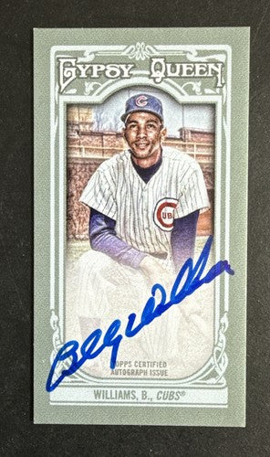 2013 TOPPS GYPSY QUEEN Mini Billy Williams Gem Mint Bold AUTO 9/10 Cubs HOF