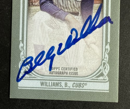 2013 TOPPS GYPSY QUEEN Mini Billy Williams Gem Mint Bold AUTO 9/10 Cubs HOF