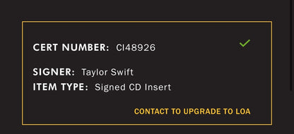 Taylor Swift Signed 3D Framed CD Photo Album The Life Of A Showgirl Auto JSA COA