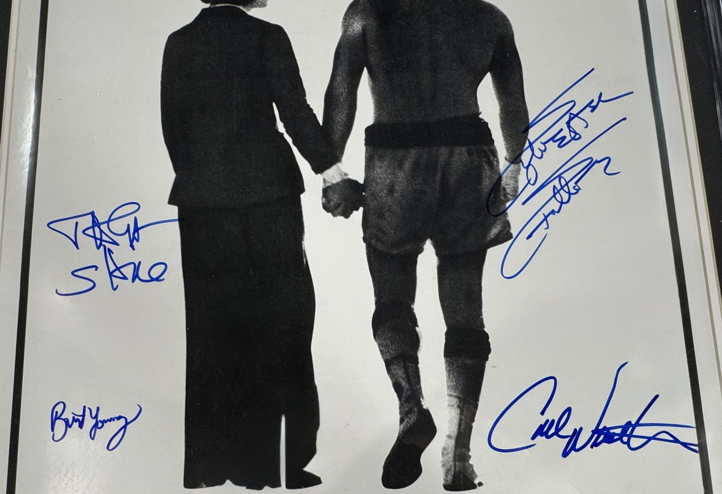 Rocky Signed Cast Poster Framed SYLVESTOR Stallone CARL Weathers 4 AUTO ASI COA