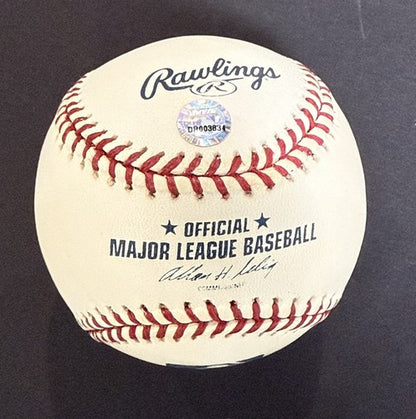 Whitey Ford Yankees Signed Official Baseball 8x Ws Champs Auto Mlb & Mounted Coa
