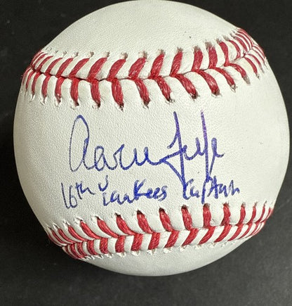 Aaron Judge Signed MLB Baseball 16th Yankees Captain Auto Mint MVP Fanatics Coa