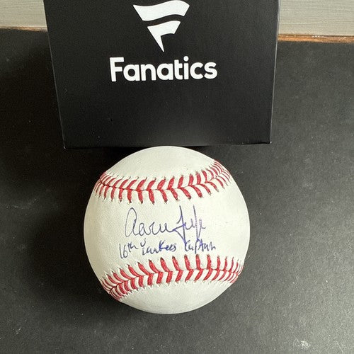 Aaron Judge Signed MLB Baseball 16th Yankees Captain Auto Mint MVP Fanatics Coa