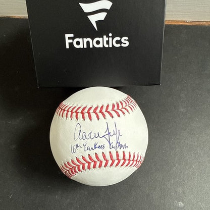 Aaron Judge Signed MLB Baseball 16th Yankees Captain Auto Mint MVP Fanatics Coa