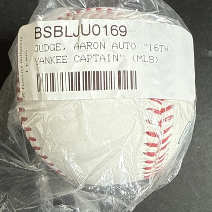 Aaron Judge Signed MLB Baseball 16th Yankees Captain Auto Mint MVP Fanatics Coa