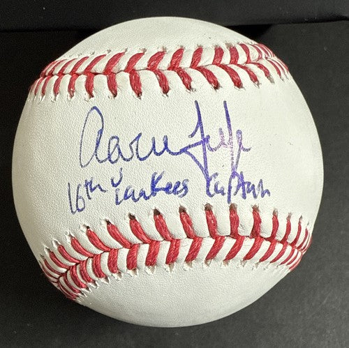 Aaron Judge Signed MLB Baseball 16th Yankees Captain Auto Mint MVP Fanatics Coa