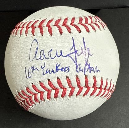 Aaron Judge Signed MLB Baseball 16th Yankees Captain Auto Mint MVP Fanatics Coa