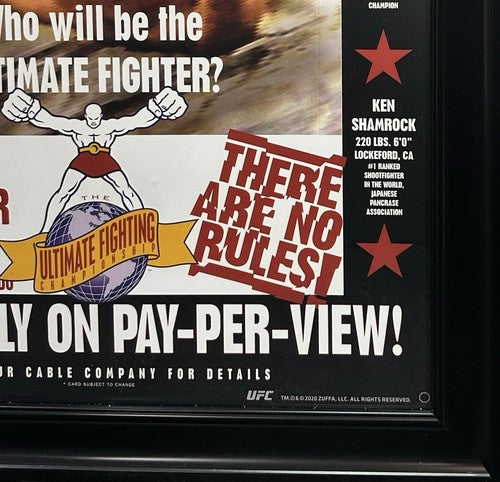 The Ultimate Fighter 1 UFC 1993 18x26 Framed Rep Poster Royce Gracie Champion
