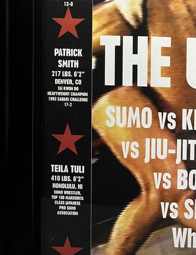 The Ultimate Fighter 1 UFC 1993 18x26 Framed Rep Poster Royce Gracie Champion